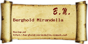 Berghold Mirandella névjegykártya